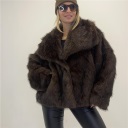 pelliccia foderata wrap